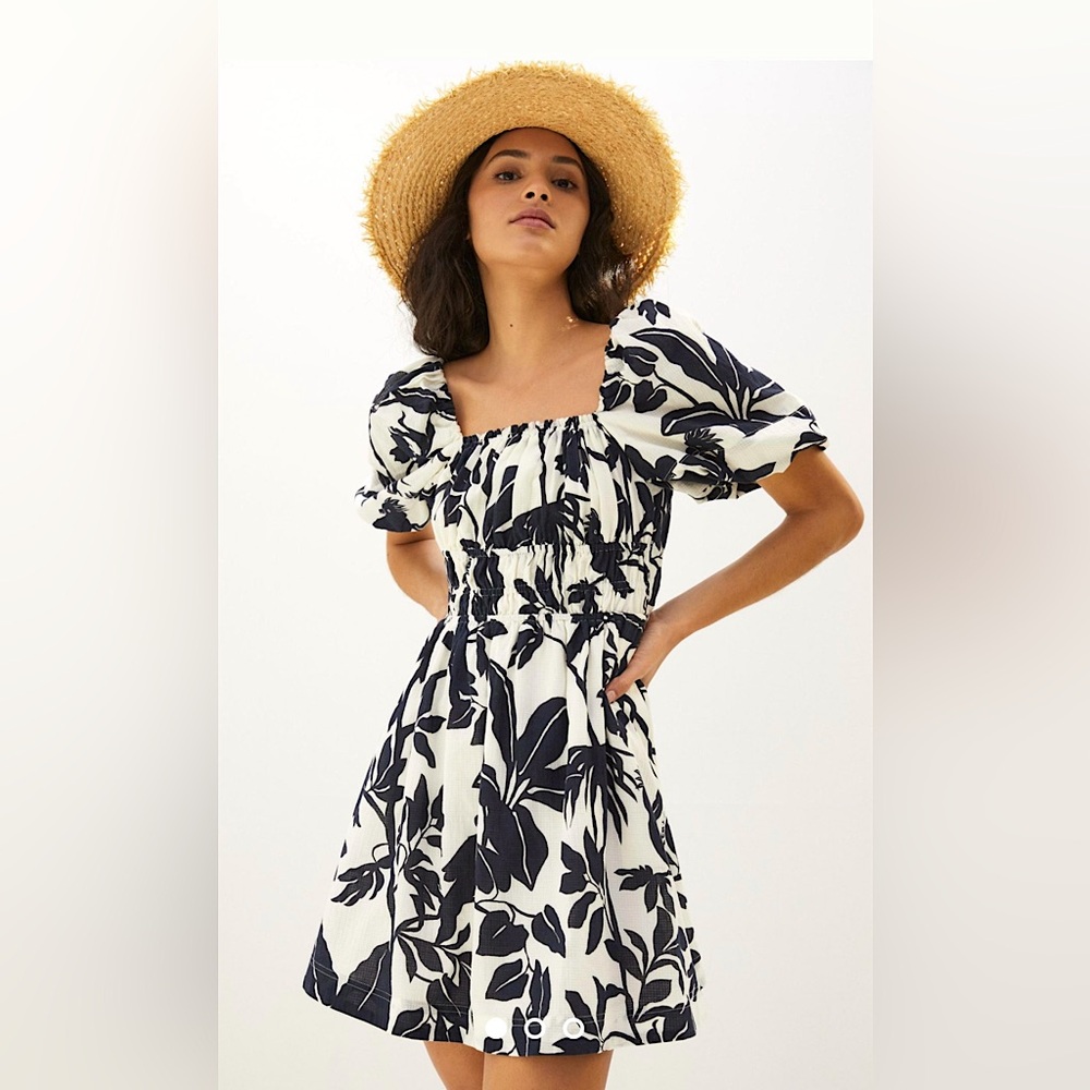 Anthropologie Maeve Puff Sleeve Mini Dress Size XL